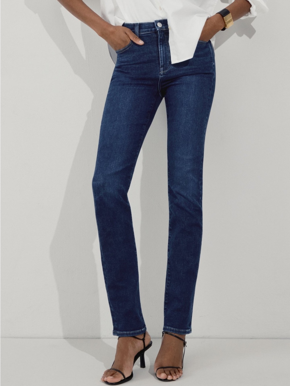 NWOT AYR The Swizzle Slim Straight Leg Denim Jeans Lost Canyon Blue Size 25